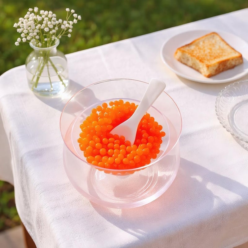 lycss Mother of Pearl glass bowl - Elegant Caviar Set | Non-Metallic Utensils for Preserving Flavor, Perfect for Serving Appetizers, Ice Cream & Coffee - Ideal for Home Entertaining and Formal Dining - Image 1
